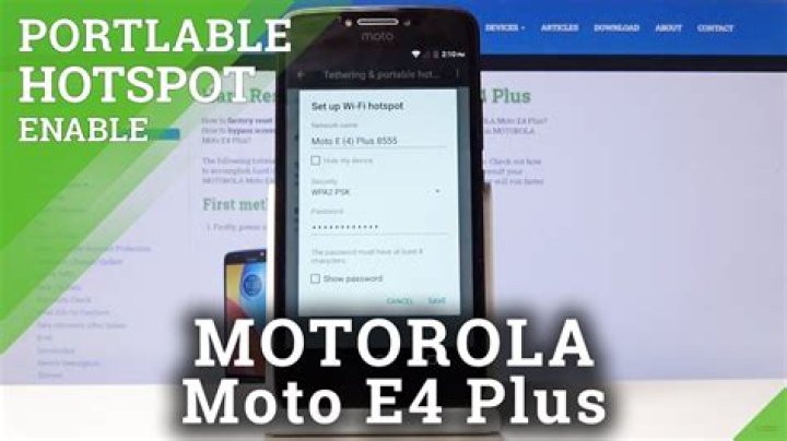 Does Moto e4 have hotspot?