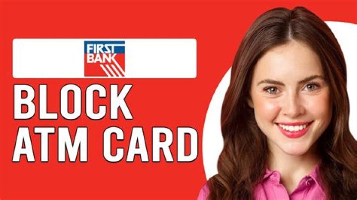 How can I block my firstbank ATM card online?