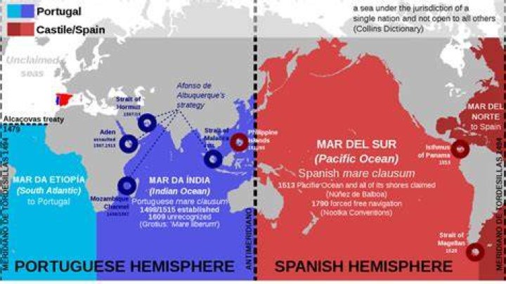 How did Portugal and Spain split?