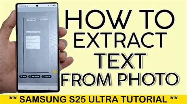 How do I extract text from a photo on Samsung?