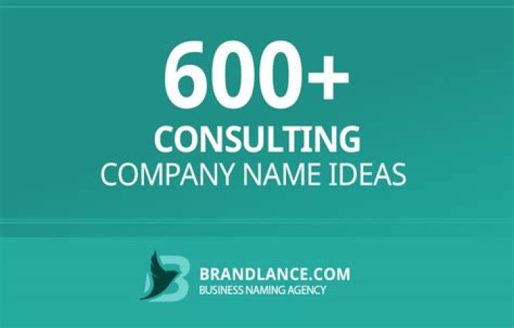 How do you name a consulting company?