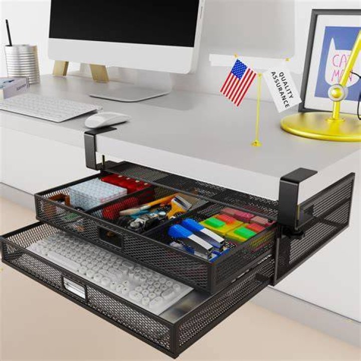 How do you store books under the table?