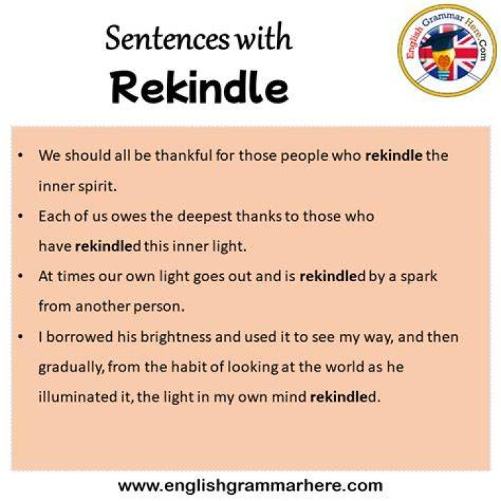 How do you use rekindle in a sentence?