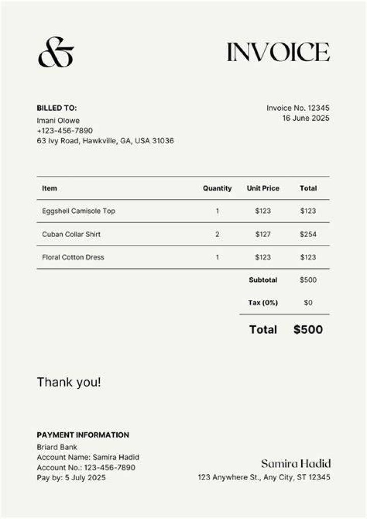 How do you write a customer invoice?