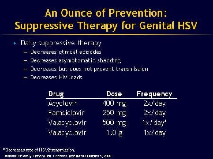 How effective is suppressive therapy for herpes?