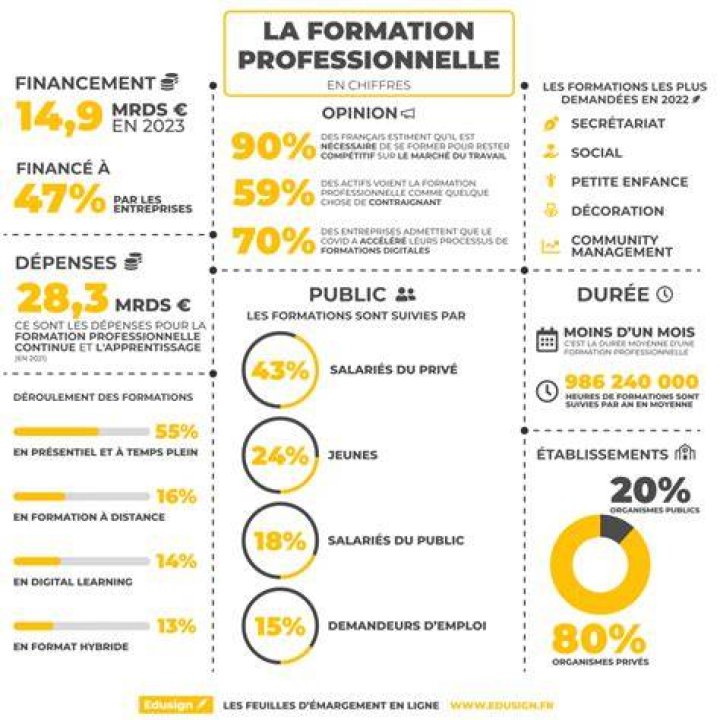 Quelles sont les formations professionnelles ?