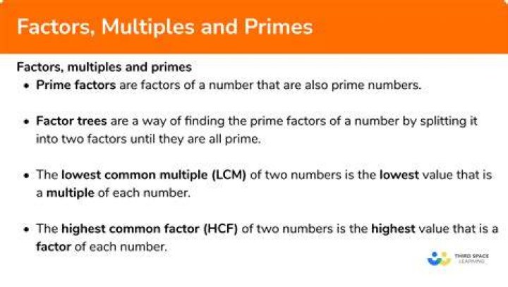 What are factors multiples and primes?