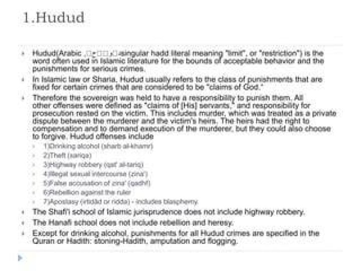 What are hudud laws?