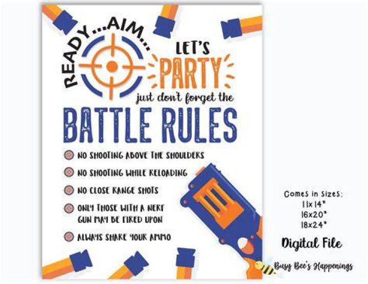 What are the rules of a Nerf war?