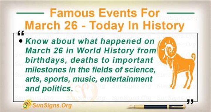 What happened on the 26th of March?