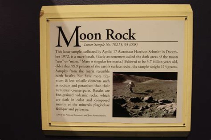 What is written on the plaque on the moon?