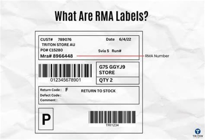 Where do you put the RMA number on package?