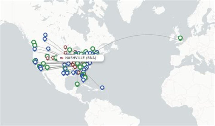 Who flies direct from Tampa to Nashville?